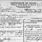 Georgia Death Records, 1914-1927